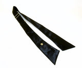 Satin Continental Tie Mens Vintage Black Crossover Rockabilly Snap Bowtie