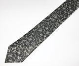 1950s-60s MOD Silver Sharkskin Tie Mad Men Era Skinny Narrow Gray & Silver Men's Vintage Necktie