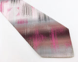 1960s Mod TOWNCRAFT Tie Mad Men Era Men's Mid Century Modern Vintage Pink & Gray Imported Acetate Necktie by Penneys