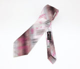 1960s Mod TOWNCRAFT Tie Mad Men Era Men's Mid Century Modern Vintage Pink & Gray Imported Acetate Necktie by Penneys