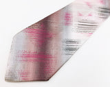 1960s Mod TOWNCRAFT Tie Mad Men Era Men's Mid Century Modern Vintage Pink & Gray Imported Acetate Necktie by Penneys