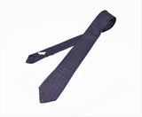 1980s Vintage Purple & Black Skinny Necktie Super Narrow Shiny Men's Vintage Tie with woven designs