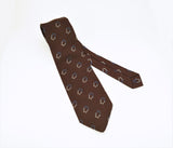 1970s Wide Brown Polyester Tie Men's Vintage Brown Wool Feel Polyester Necktie by Corsair