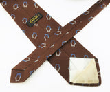 1970s Wide Brown Polyester Tie Men's Vintage Brown Wool Feel Polyester Necktie by Corsair