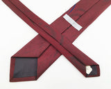 1980s Vintage Red Skinny Necktie Narrow Men's Vintage Tie with woven mod designs by RETRO