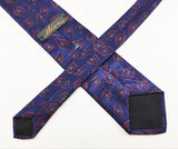 1980s Purple Skinny Tie Narrow Shiny Woven Men's Vintage 80s Necktie with abstract designs by elaan