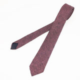 1980s Vintage Pink & Black Skinny Necktie Narrow Wool Textured Men's Vintage Tie by Doneagle