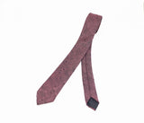 1980s Vintage Pink & Black Skinny Necktie Narrow Wool Textured Men's Vintage Tie by Doneagle