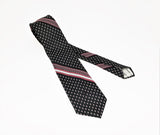 1970s PIERRE CARDIN Tie Men's Vintage Black, Red & White Imported Polyester Necktie by Pierre Cardin Paris, New York