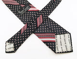 1970s PIERRE CARDIN Tie Men's Vintage Black, Red & White Imported Polyester Necktie by Pierre Cardin Paris, New York