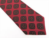 1980s COUNTESS MARA Silk Tie Men's Vintage Red Necktie with foulard designs Made in U.S.A. by Countess Mara