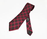 1980s COUNTESS MARA Silk Tie Men's Vintage Red Necktie with foulard designs Made in U.S.A. by Countess Mara