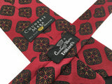 1980s COUNTESS MARA Silk Tie Men's Vintage Red Necktie with foulard designs Made in U.S.A. by Countess Mara