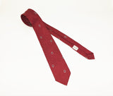 1950s-60s Skinny Red Paisley Tie Mad Men Era Mid Century Rust Red Paisley Narrow Men's Vintage Necktie