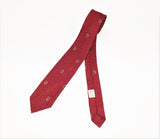 1950s-60s Skinny Red Paisley Tie Mad Men Era Mid Century Rust Red Paisley Narrow Men's Vintage Necktie