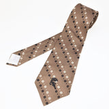 1970s COUNTESS MARA Tie Men's Vintage Wide Light Brown Necktie with woven geometric designs by Countess Mara New York
