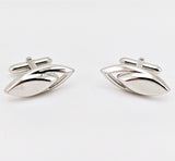 1960s SWANK Eye Cufflinks Mid Century Modern Mad Men Era Modernist Silver Tone Metal Vintage Men's Cufflink Set by SWANK