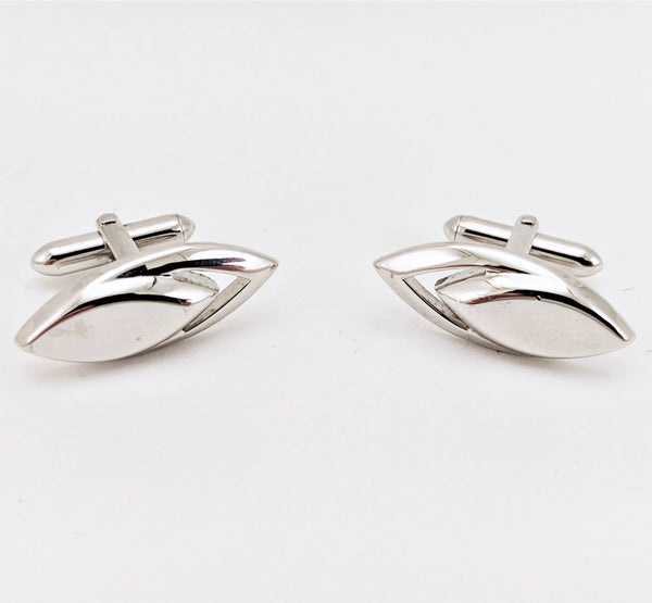 1960s SWANK Eye Cufflinks Mid Century Modern Mad Men Era Modernist Silver Tone Metal Vintage Men's Cufflink Set by SWANK
