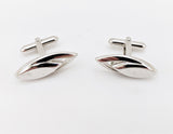 1960s SWANK Eye Cufflinks Mid Century Modern Mad Men Era Modernist Silver Tone Metal Vintage Men's Cufflink Set by SWANK
