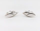 1960s SWANK Eye Cufflinks Mid Century Modern Mad Men Era Modernist Silver Tone Metal Vintage Men's Cufflink Set by SWANK