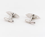 1960s SWANK Eye Cufflinks Mid Century Modern Mad Men Era Modernist Silver Tone Metal Vintage Men's Cufflink Set by SWANK