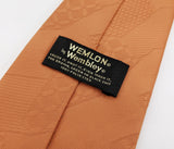 1970s Wide Melon Tie Men's Vintage Disco Era 70s Textured Polyester Necktie with woven designs Wemlon by Wembley