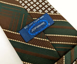 1970s WIDE Disco Era Tie Men's Vintage Brown & Green Polyester Disco Era JCPenney Necktie