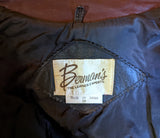 1980s BERMAN'S Tri-Color Leather Café Racer Jacket Men's Vintage Burgundy, Gray & Black Members Only Style Leather Jacket - Size 38 (MEDIUM)