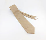 1970s SEARS Beige Striped Tie Men's Vintage Disco Era Textured Woven Polyester Necktie from SEARS Classic Collection