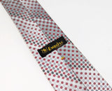 1970s ESQUIRE Tie Men's Vintage Disco Era Silver, Red, Black & White Striped Polyester Necktie by Esquire Cravats