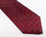 1970s Burgundy Polyester Tie Men's Vintage Disco Era 70s Textured Polyester Super Wide Necktie with woven abstract designs by Towncraft