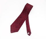1970s Burgundy Polyester Tie Men's Vintage Disco Era 70s Textured Polyester Super Wide Necktie with woven abstract designs by Towncraft