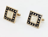 1960s SWANK Mother-of-Pearl Cufflinks Men's Mid Century Modern Vintage Gold Tone Cufflink Set by SWANK