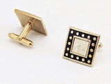 1960s SWANK Mother-of-Pearl Cufflinks Men's Mid Century Modern Vintage Gold Tone Cufflink Set by SWANK