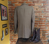 1970s TREGO'S Western Suit Jacket Exceptional Men's Brown Vintage Cowboy Style Sport Coat / Blazer by Trego's Westwear - Size 42 L (LARGE)