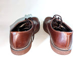 1970s Vintage Men's Golf Shoes Brown Leather Shoes with Steel Cleats / Spikes by HITCHCOCK Wide Shoes for Men - SIZE 9