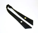 Vintage Men's Western Tie or Continental Bow Tie Black Crossover Pearl Snap Rockabilly Bowtie