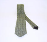 1970s GUY LAROCHE Paisley Tie Mens Vintage Black & Silver Paisley Narrow Couture Necktie by Cravates Guy Laroche, Paris